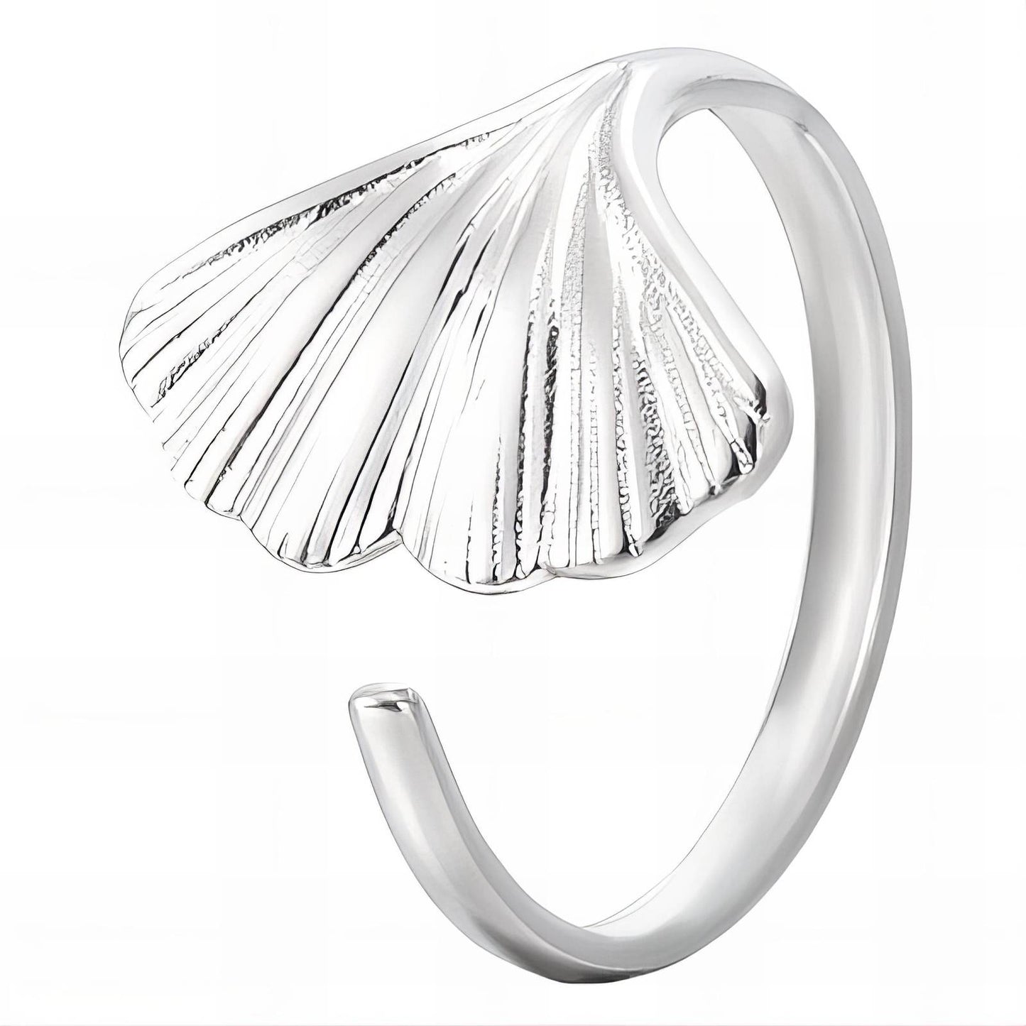 Dainty Seashell Ring in Stainless Steel