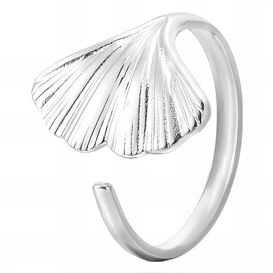 Dainty Seashell Ring in Stainless Steel