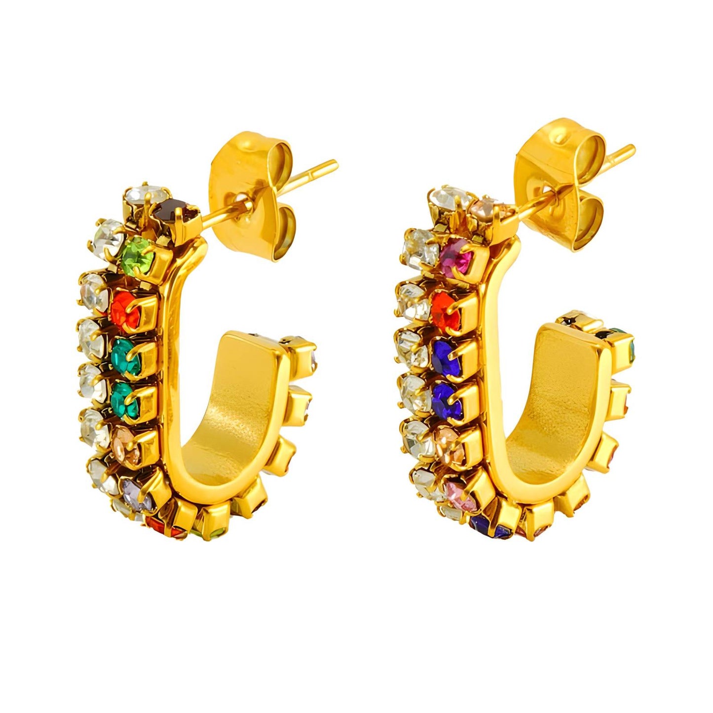 18K gold plated Stainless steel earrings,