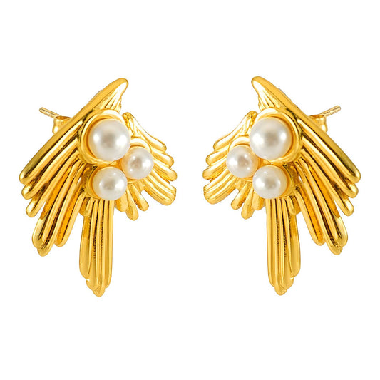 18K gold plated Stainless steel earrings,