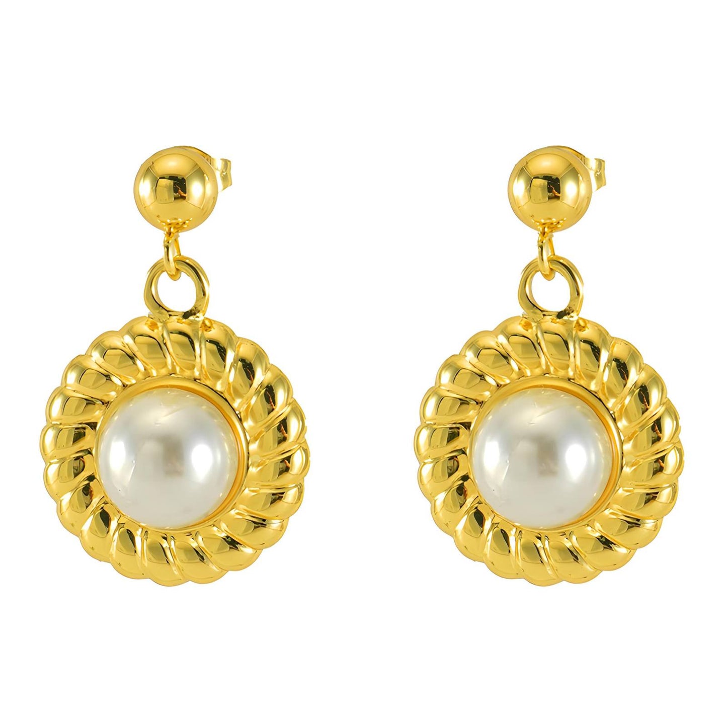 18K gold plated Stainless steel earrings,