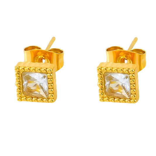 18K gold plated Stainless steel earrings,