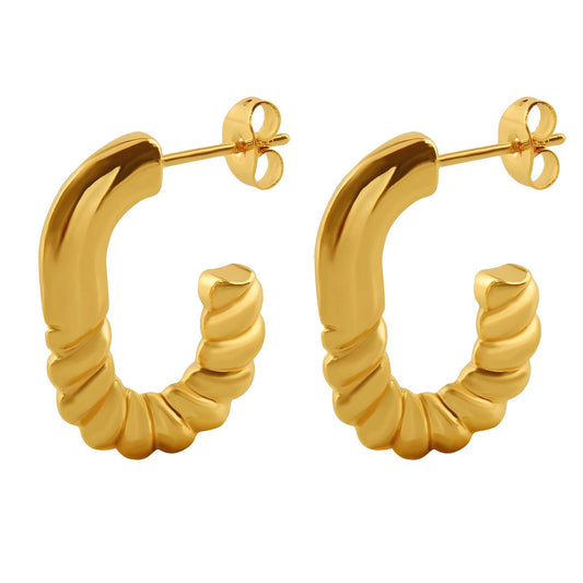 18K gold plated Stainless steel earrings,