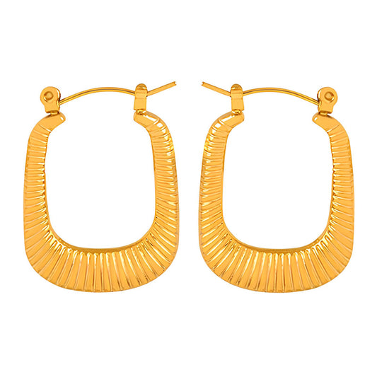 18K gold plated Stainless steel earrings,