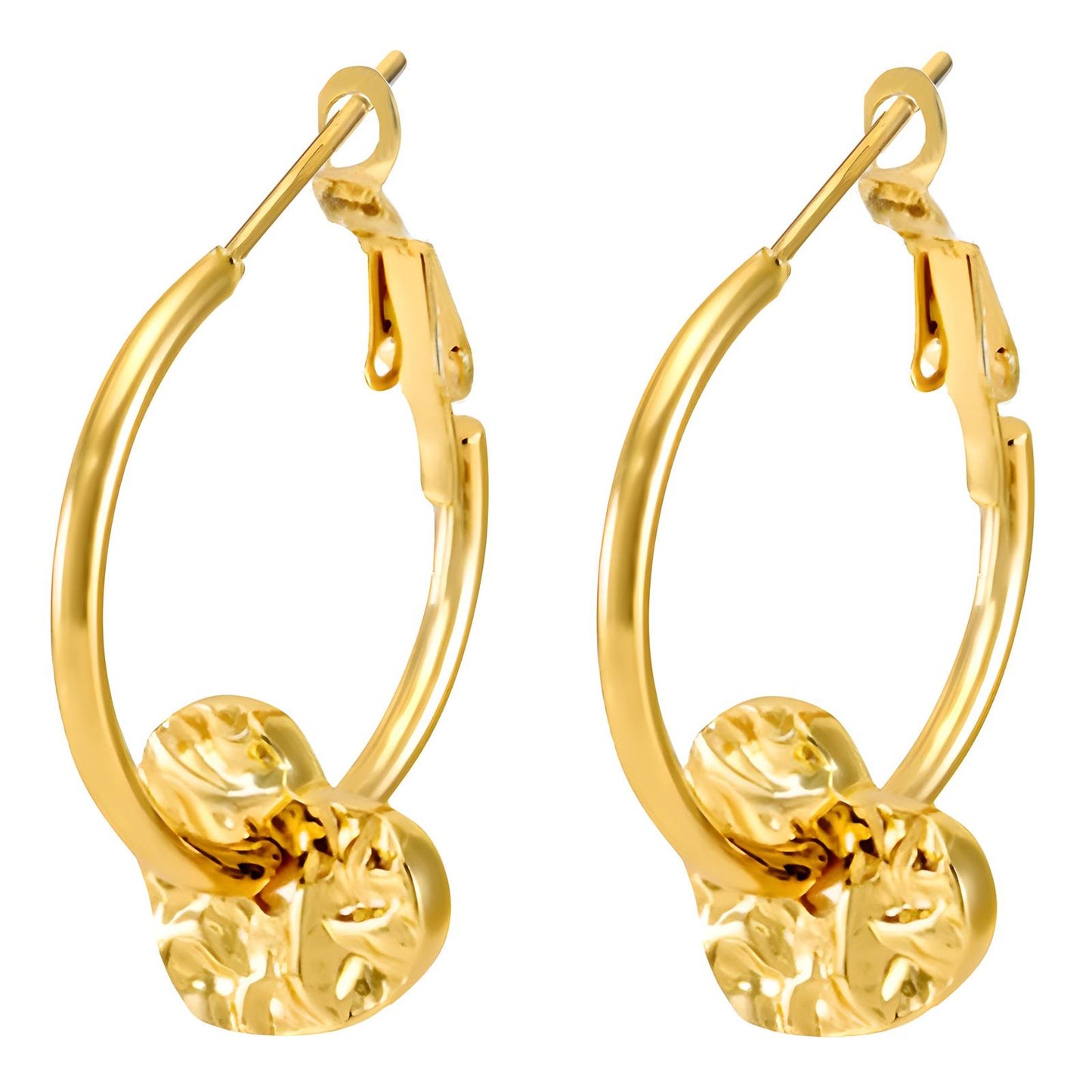 18K gold plated Stainless steel  Hearts earrings,