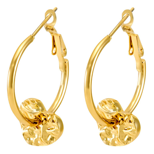 18K gold plated Stainless steel  Hearts earrings,