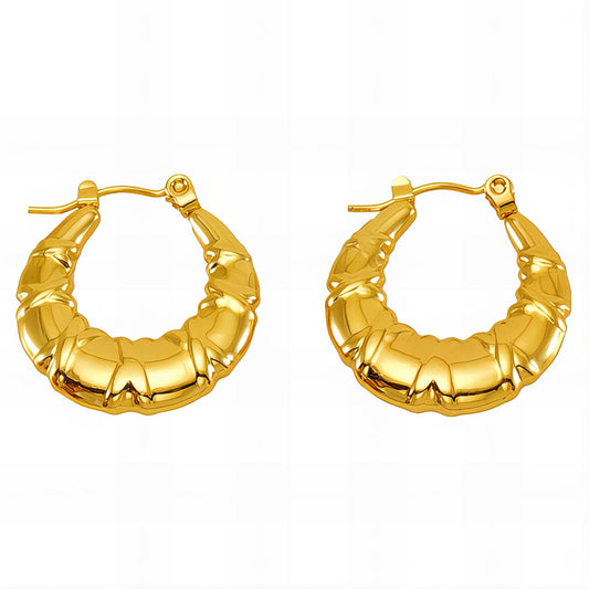 18K gold plated Stainless steel earrings,