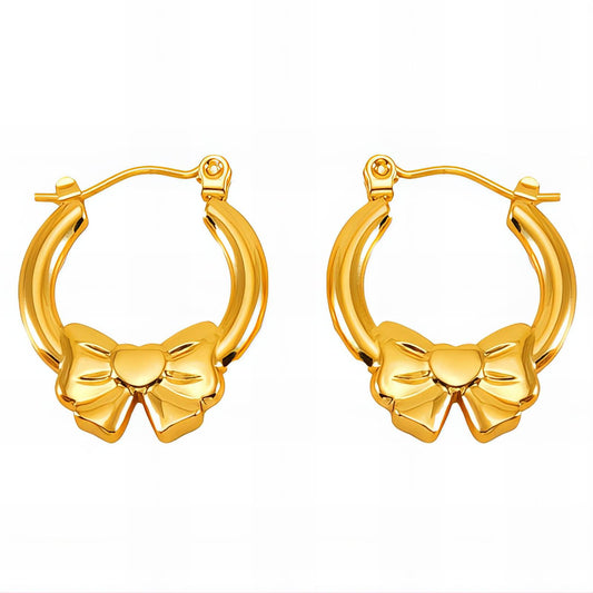 18K gold plated Stainless steel  Hearts earrings,