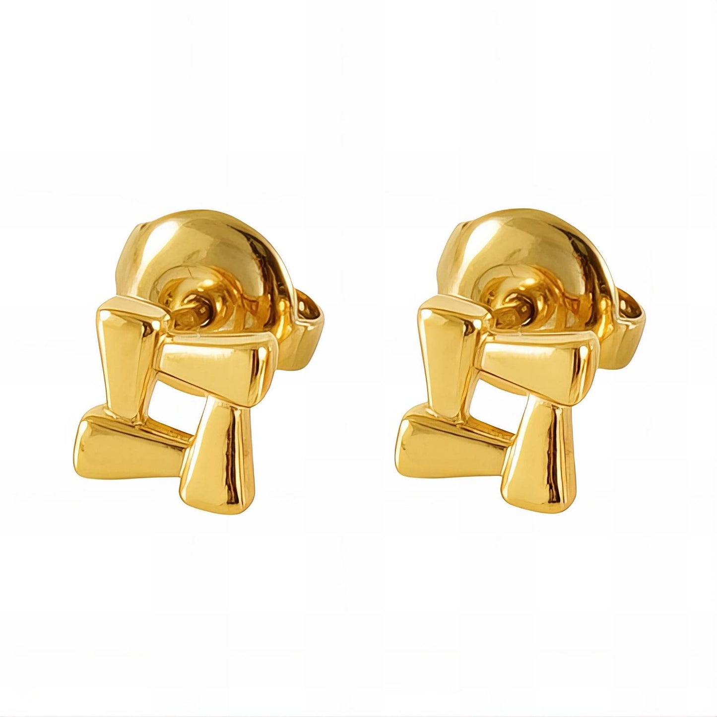 18K gold plated Stainless steel earrings,