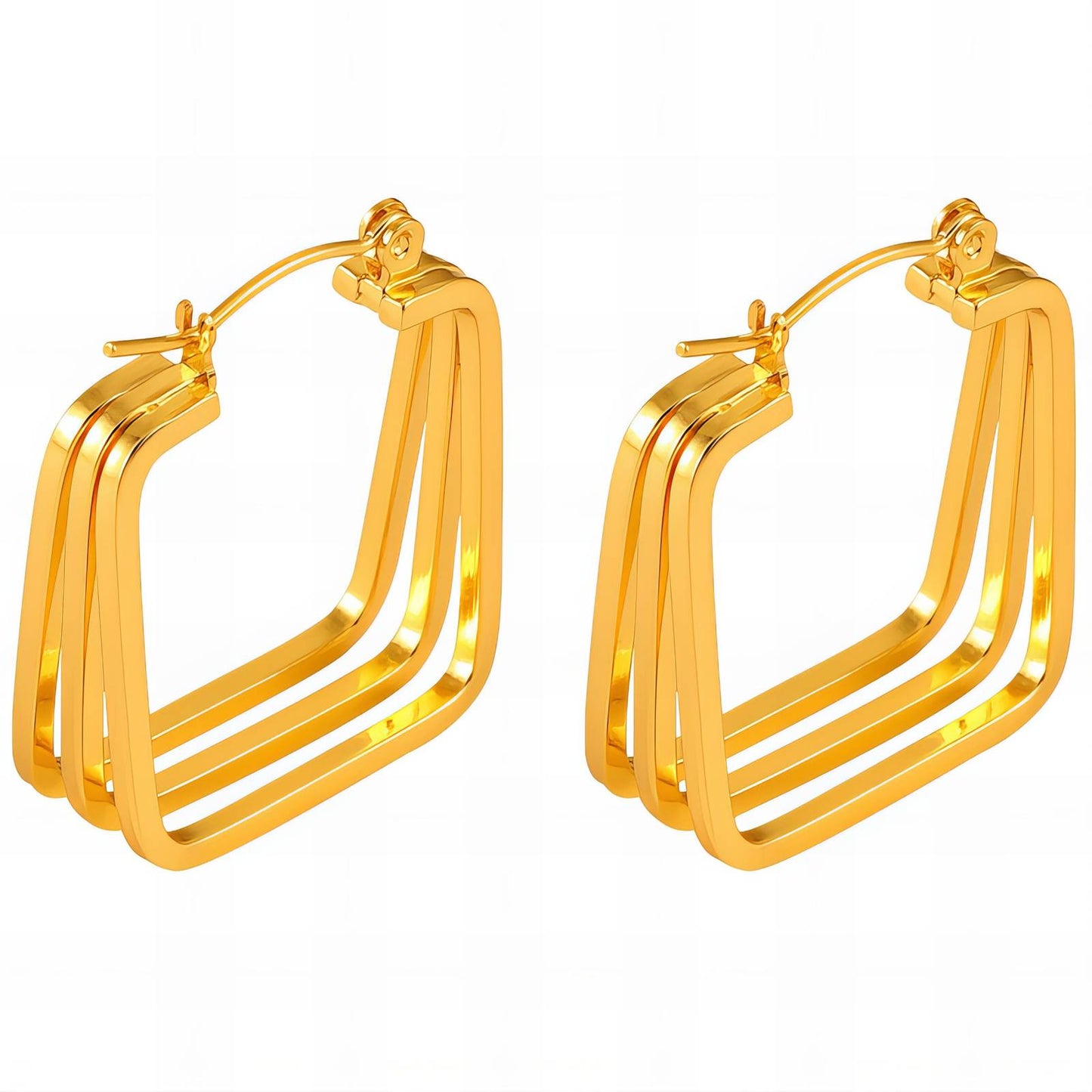 18K gold plated Stainless steel earrings,