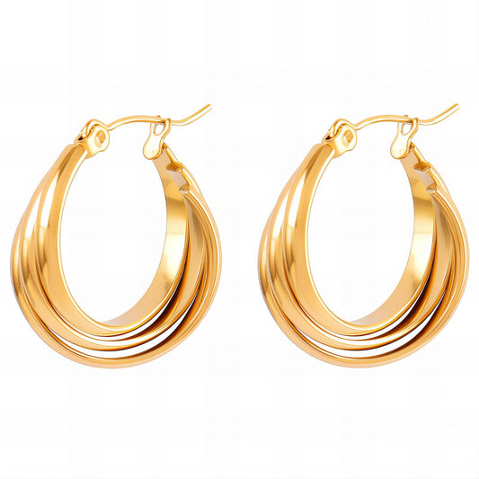 18K gold plated Stainless steel earrings,