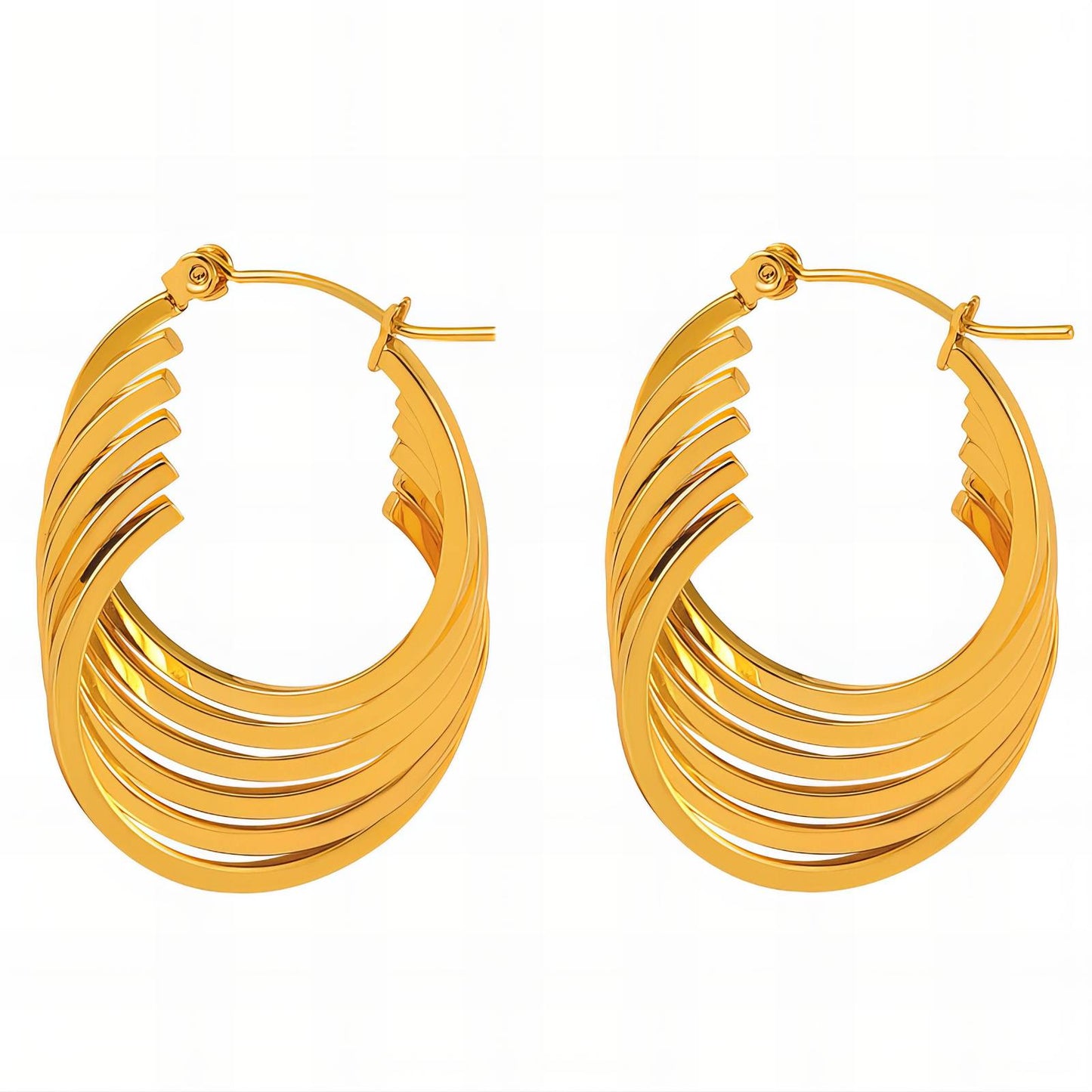 18K gold plated Stainless steel earrings,