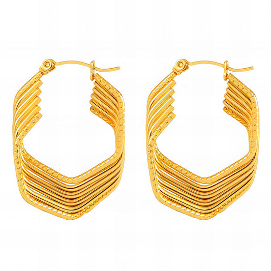 18K gold plated Stainless steel earrings,