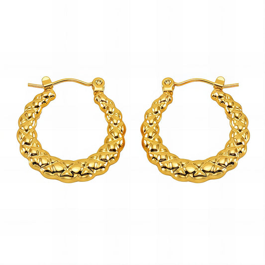 18K gold plated Stainless steel earrings,