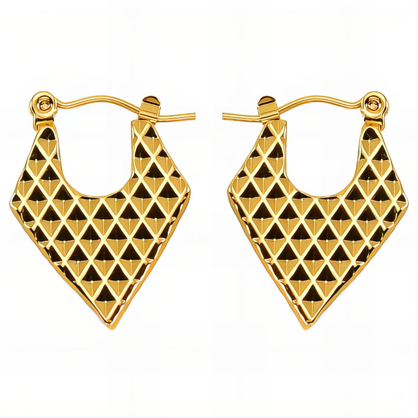 18K gold plated Stainless steel  Hearts earrings,