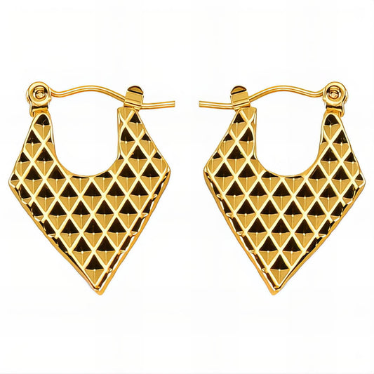 18K gold plated Stainless steel  Hearts earrings,