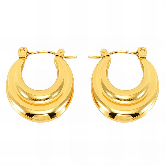 18K gold plated Stainless steel earrings,