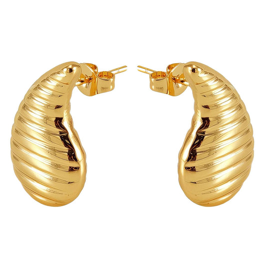 18K gold plated Stainless steel  Teardrops earrings,