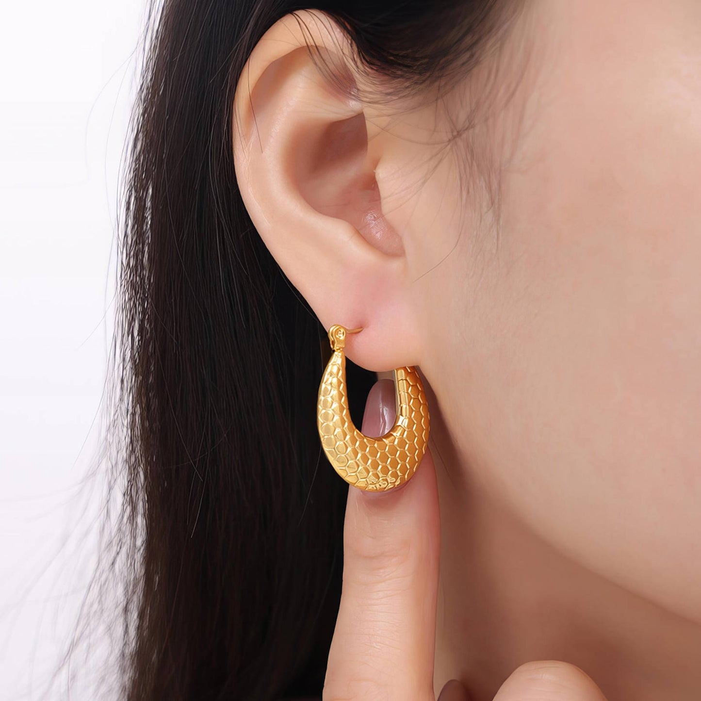 18K gold plated Stainless steel earrings,