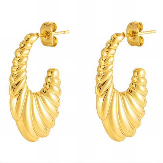 18K gold plated Stainless steel earrings,