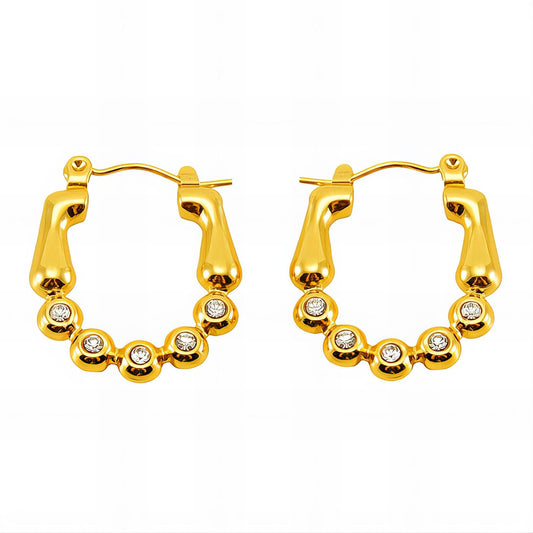 18K gold plated Stainless steel earrings,