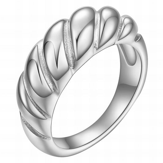 Trendy Statement Band Ring in Stainless Steel