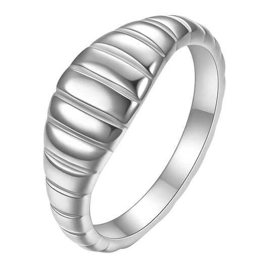 Contemporary Statement Band Ring in Stainless Steel