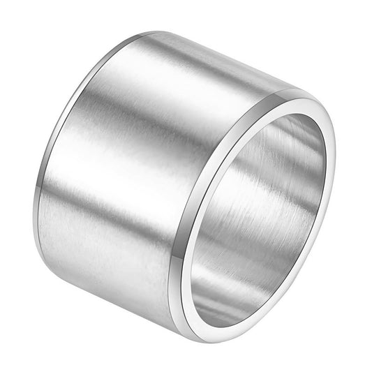 Modern Statement Band Ring in Stainless Steel