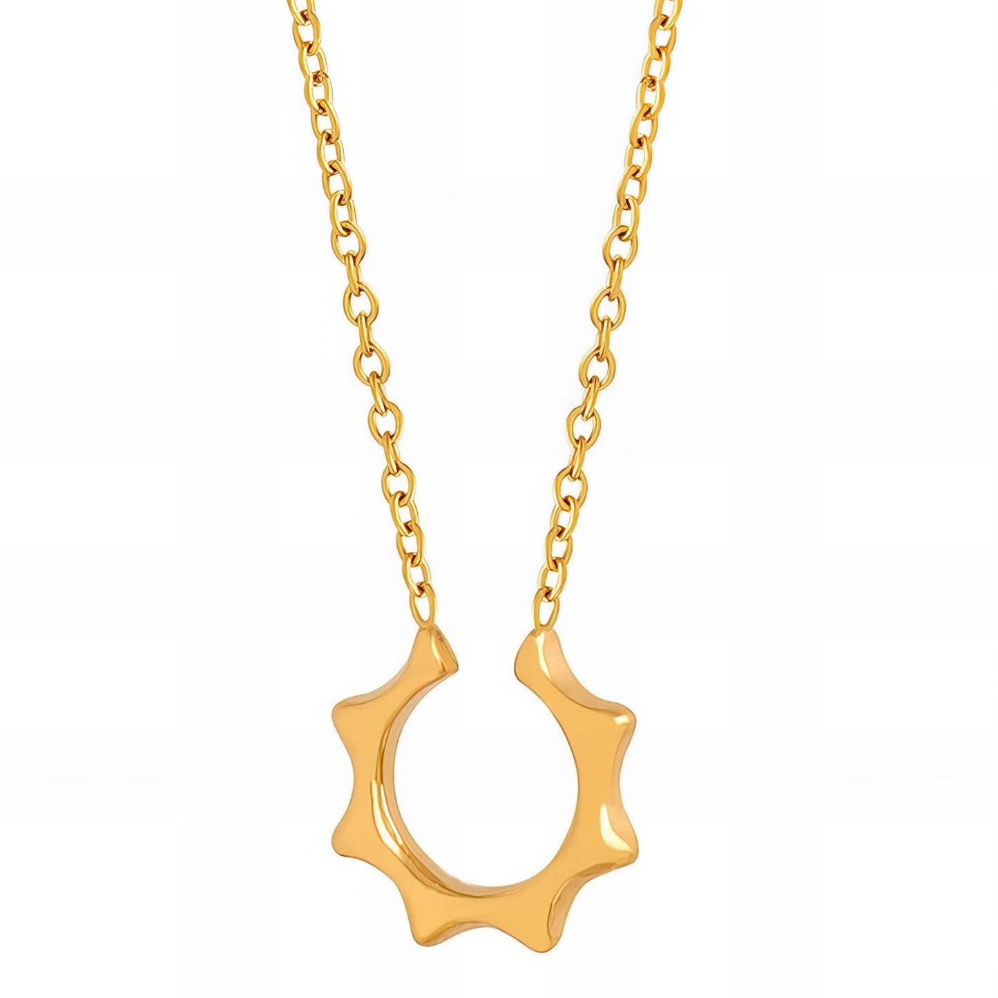 Modern Chain Necklace in 18K Gold Plated Steel