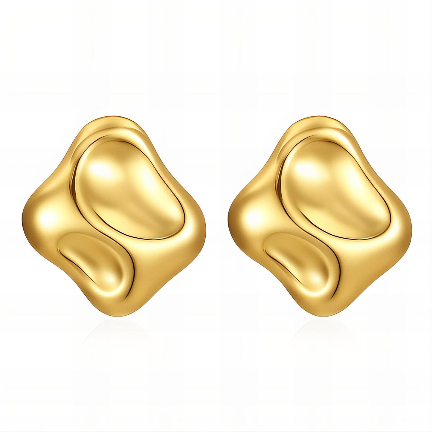 18K gold plated Stainless steel earrings,