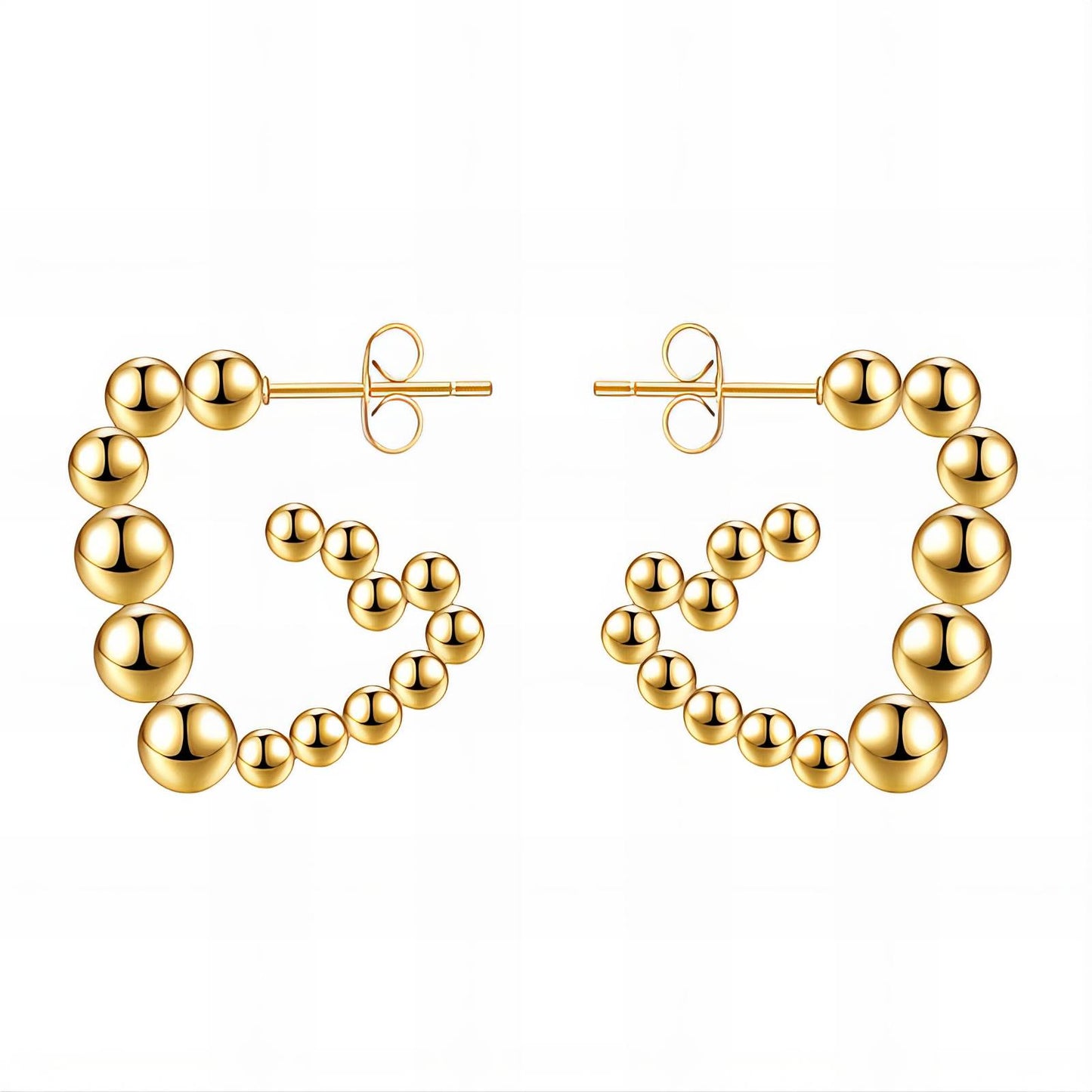 18K gold plated Stainless steel earrings,