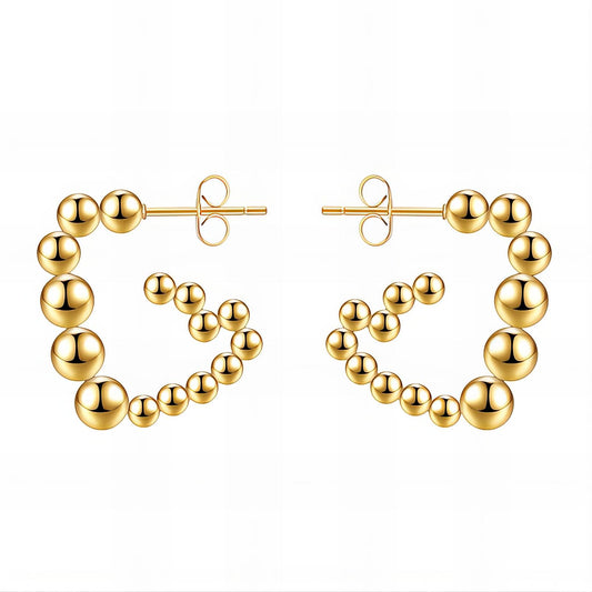 18K gold plated Stainless steel earrings,