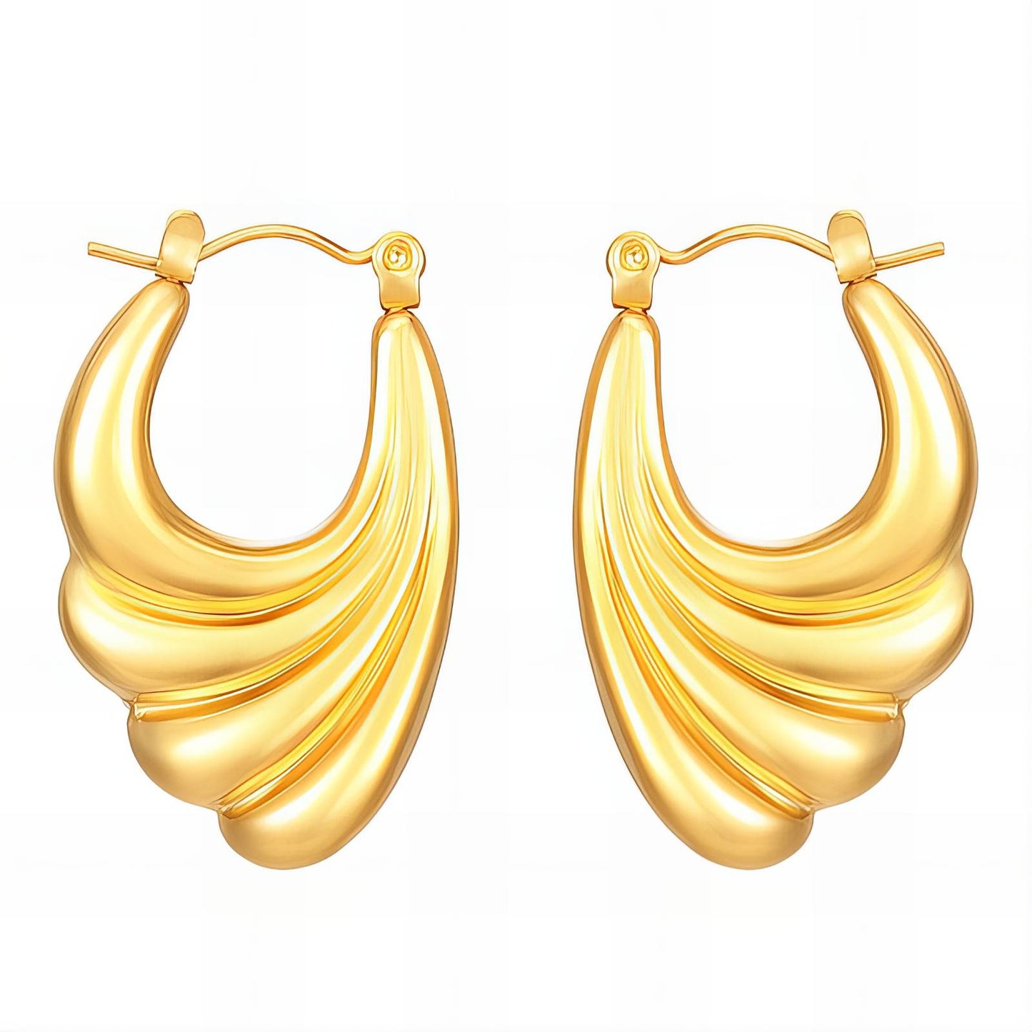 18K gold plated Stainless steel earrings,