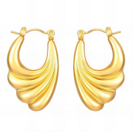 18K gold plated Stainless steel earrings,