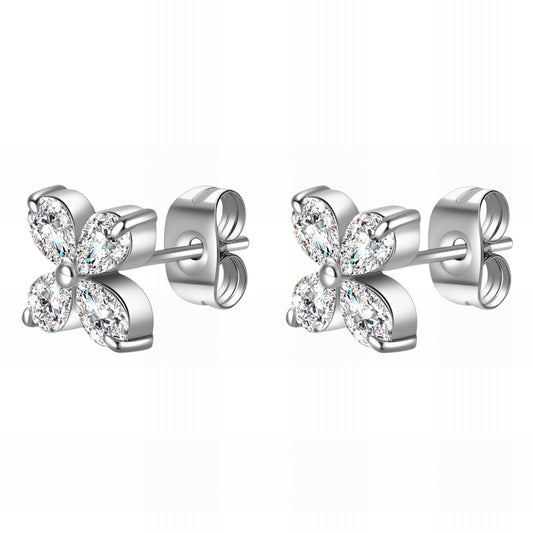 Stainless steel  Flower earrings,