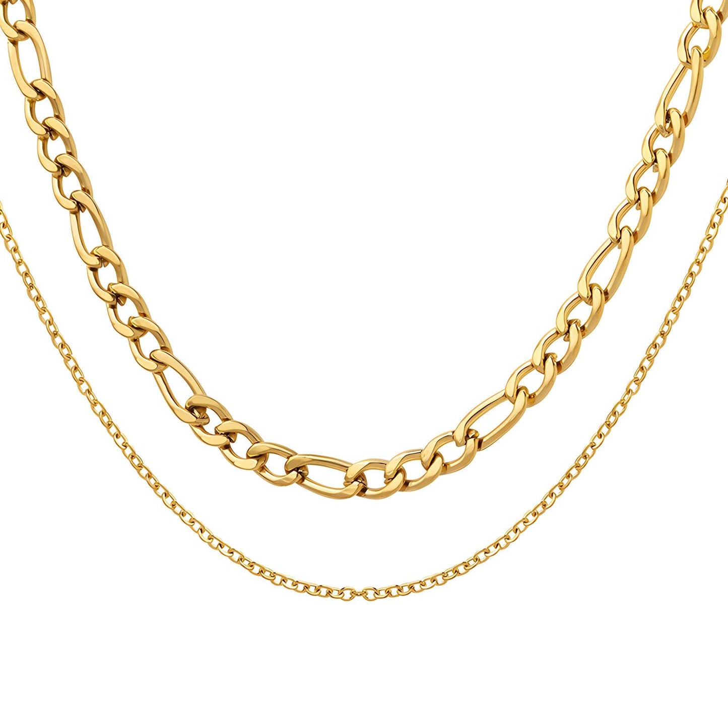 Classic Chain Necklace in 18K Gold Plated Steel