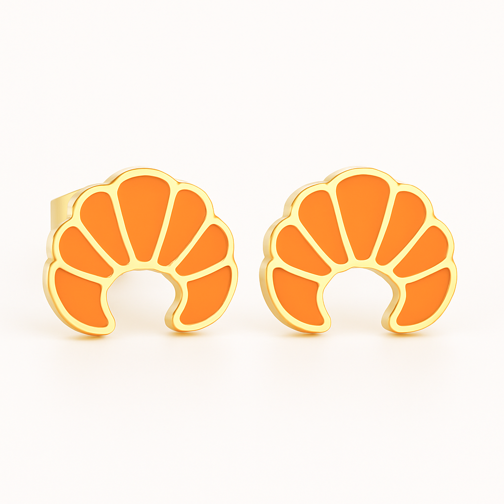 Croissant Cutie Studs – Parisian Pop