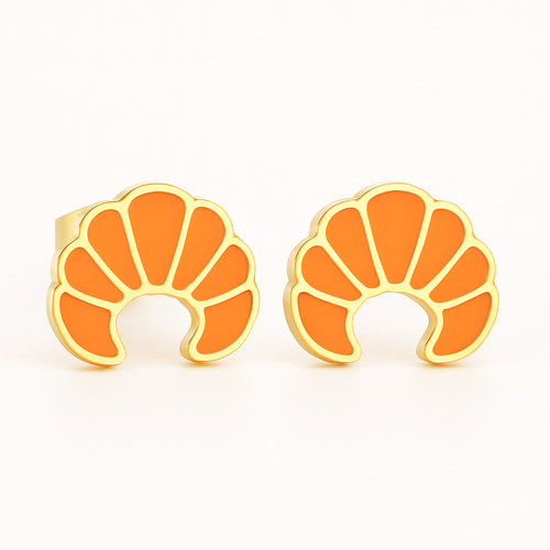 Croissant Cutie Studs – Parisian Pop