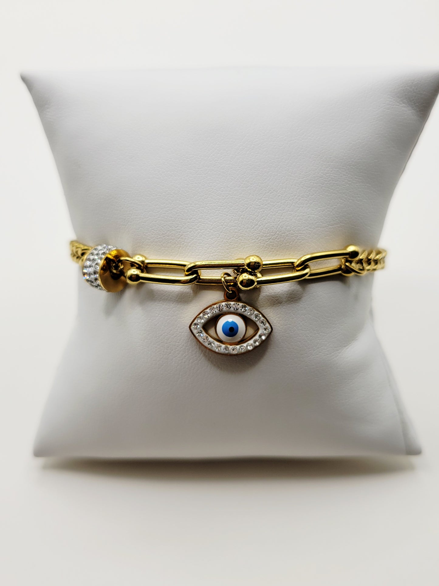 Evil Eye Protection Chain Bracelet – Waterproof Gold Bracelet