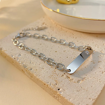 ✨ Pulsera de barra de acero inoxidable