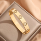 Lucky Clover 18k Gold Plated Bangle