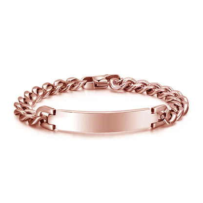 Pulsera de barra personalizada | Logotipo grabado con láser | Acero inoxidable