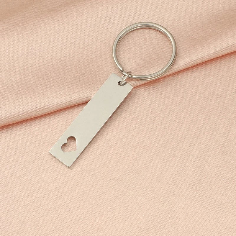 Personalized Mini Heart Keychain