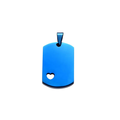 Etiquetas para perros en blanco en plata, oro, oro rosa, negro y azul (24 mm x 40 mm) - Acero inoxidable