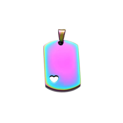 Etiquetas para perros en blanco en plata, oro, oro rosa, negro y azul (24 mm x 40 mm) - Acero inoxidable
