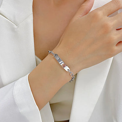 ✨ Pulsera de barra de acero inoxidable