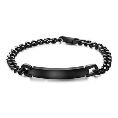 Pulsera de barra personalizada | Logotipo grabado con láser | Acero inoxidable