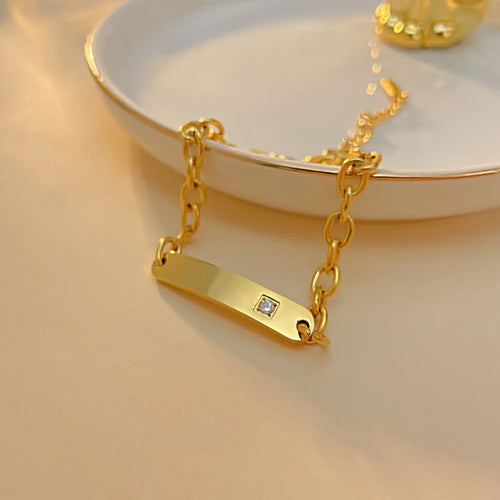 ✨ Pulsera de barra de acero inoxidable