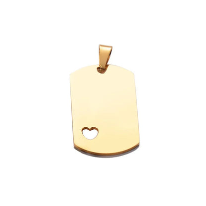 Etiquetas para perros en blanco en plata, oro, oro rosa, negro y azul (24 mm x 40 mm) - Acero inoxidable