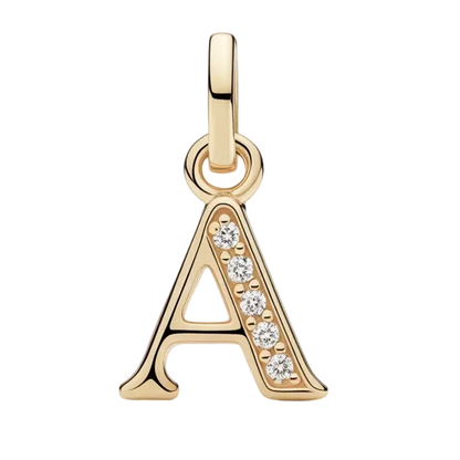 Sparkling Initial Letter Charm